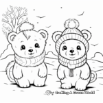 Adorable Winter Animals Coloring Pages 2