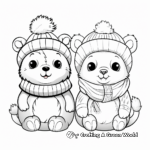 Adorable Winter Animals Coloring Pages 3