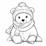 Adorable Winter Animals Coloring Pages 4