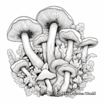 Adult Coloring Pages Featuring Chanterelle Mushroom 3