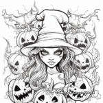 Adult Coloring Pages Featuring Terrifying Witches 2