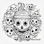 Adult Coloring Pages with Halloween Themed Mandala Designs 2