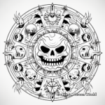 Adult Coloring Pages with Halloween Themed Mandala Designs 4