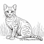 Adult Coloring Pages: Detailed Bengal Cat Designs 1