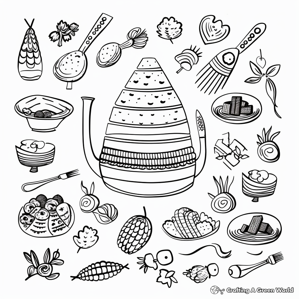 Adult-Friendly Coloring Pages of Passover Symbols 2