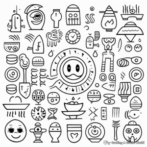 Adult-Friendly Coloring Pages of Passover Symbols 3