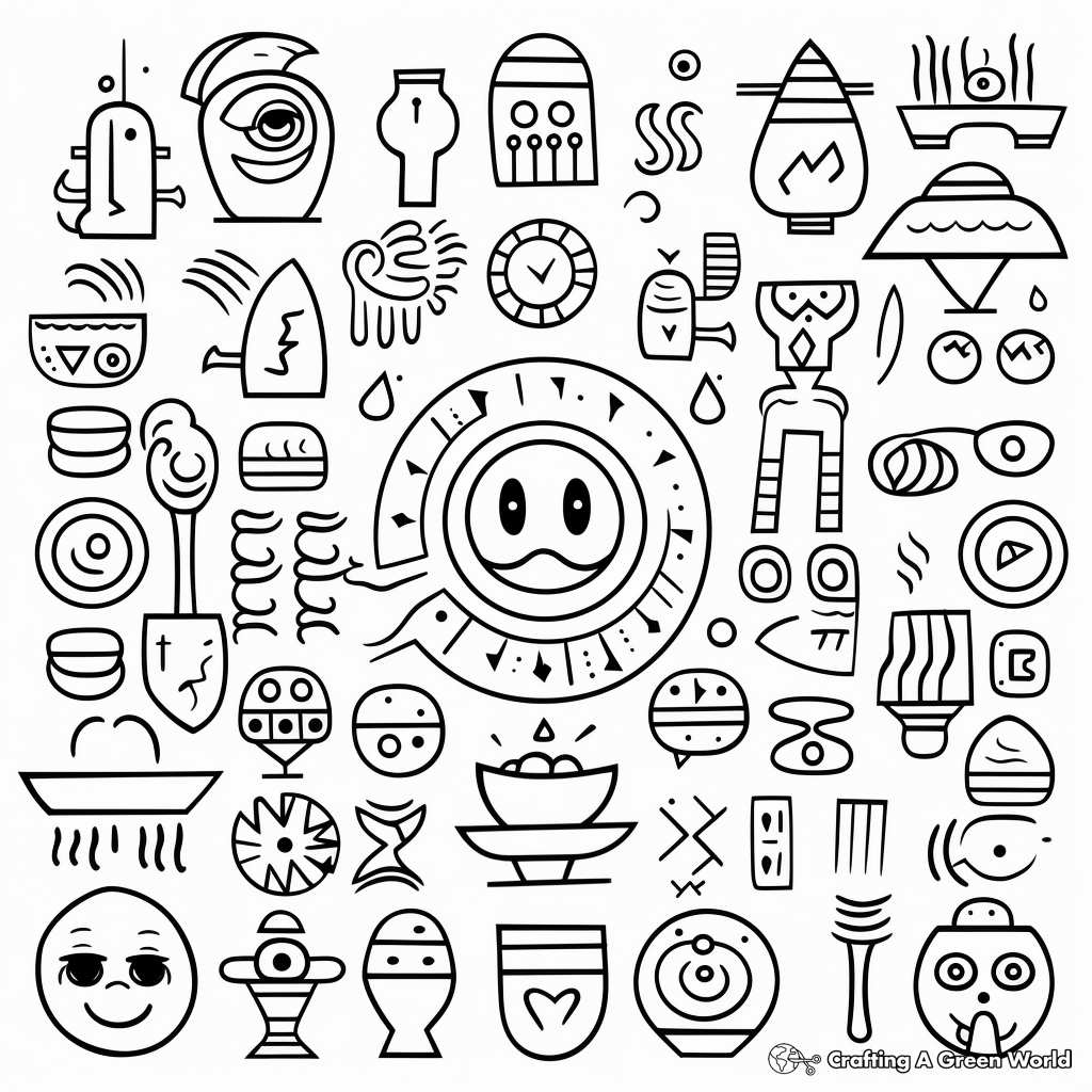 Adult-Friendly Coloring Pages of Passover Symbols 3
