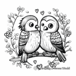 Adult-Friendly Love Birds Coloring Pages 3