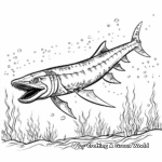 Adult-Targeted Elasmosaurus Coloring Pages With Complexity 1