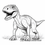 Advance Artistic Tarbosaurus Coloring Pages for Adults 1