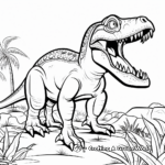 Advance Artistic Tarbosaurus Coloring Pages for Adults 2