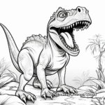 Advance Artistic Tarbosaurus Coloring Pages for Adults 3