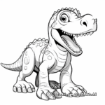 Advance Artistic Tarbosaurus Coloring Pages for Adults 4