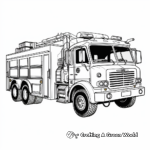 Advanced Fire Truck Coloring Pages for Adults 2