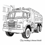 Advanced Fire Truck Coloring Pages for Adults 3