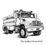 Advanced Fire Truck Coloring Pages for Adults 4