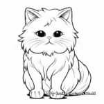 Advanced Persian Cat Coloring Pages 1