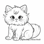 Advanced Persian Cat Coloring Pages 4