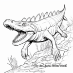 Advanced Sarcosuchus Fossil Coloring Pages for Adults 2