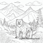 Adventure Across the Mountains: Mama Bear Coloring Pages 4