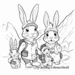 Adventure of the Bunny Family: Scavenger Hunt Coloring Pages 2