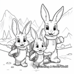 Adventure of the Bunny Family: Scavenger Hunt Coloring Pages 3