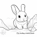 Adventurous Baby Bunny Exploring Coloring Pages 1