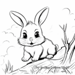 Adventurous Baby Bunny Exploring Coloring Pages 2