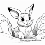 Adventurous Baby Bunny Exploring Coloring Pages 4