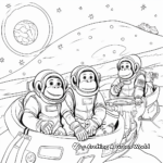 Adventurous Chimpanzees in Space Coloring Pages 3