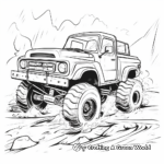 Adventurous Off-Road Mud Truck Coloring Pages 1