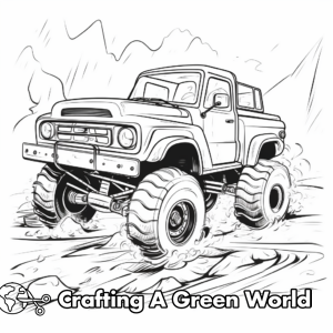 Mud Truck Coloring Pages - Free &amp; Printable!