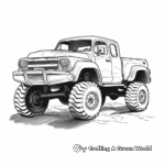 Adventurous Off-Road Mud Truck Coloring Pages 4