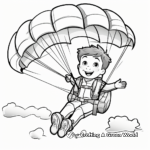 Adventurous Paragliding Coloring Pages 3