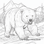 Adventurous Polar Bear Hunting Coloring Pages 2