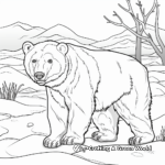 Adventurous Polar Bear Hunting Coloring Pages 4