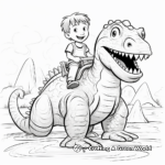 Adventurous Scene Dinosaur Coloring Pages 4