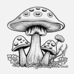Aesthetic Mushroom Patterns Coloring Pages 1