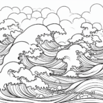 Aesthetic Ocean Waves Coloring Pages 3