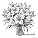 Aesthetically Pleasing Lily Bouquet Coloring Pages 2