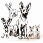 African Wild Dog Pack Coloring Pages 4