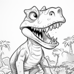 Age Group Oriented Tarbosaurus Coloring Pages 1