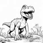 Age Group Oriented Tarbosaurus Coloring Pages 4