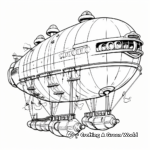 Airship Balloon Coloring Pages for Adventurous Kids 1