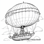 Airship Balloon Coloring Pages for Adventurous Kids 2
