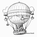 Airship Balloon Coloring Pages for Adventurous Kids 3