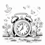 Alarm Clock with Nature Sounds Coloring Pages 3