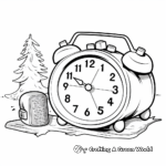 Alarm Clock with Nature Sounds Coloring Pages 4