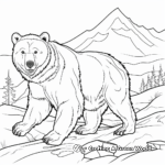 Alaskan Grizzly Bear Coloring Pages 2