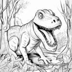 Albertosaurus in Its Habitat Coloring Pages 4